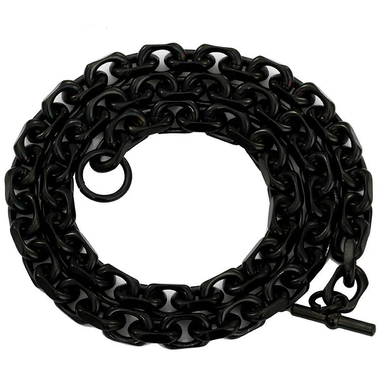 18k Real Gold Plated Mens Necklace Chain Jewelry Wholesale 9mm Stainless Steel Heavy Cable Link Chain