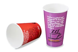 24ozB disposable cold drink quality single wall paper cup with custom logo