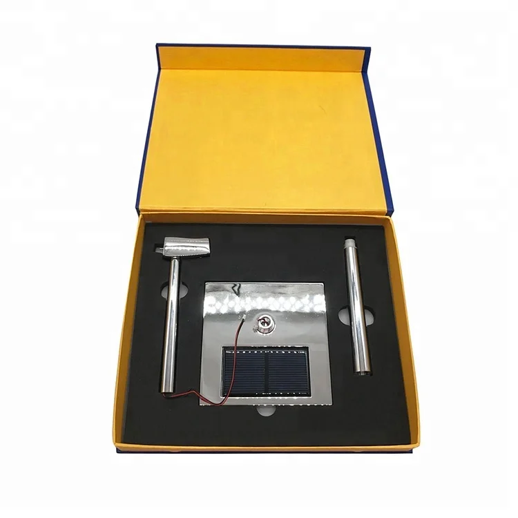 silver plated metal solar energy windmill model