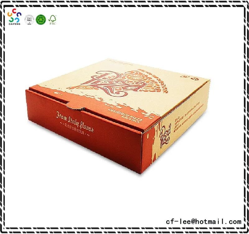 Индивидуальный Дизайн Логотипа Прямоугольная Упаковка Доставки Гофрированные Коробки Для Пиццы