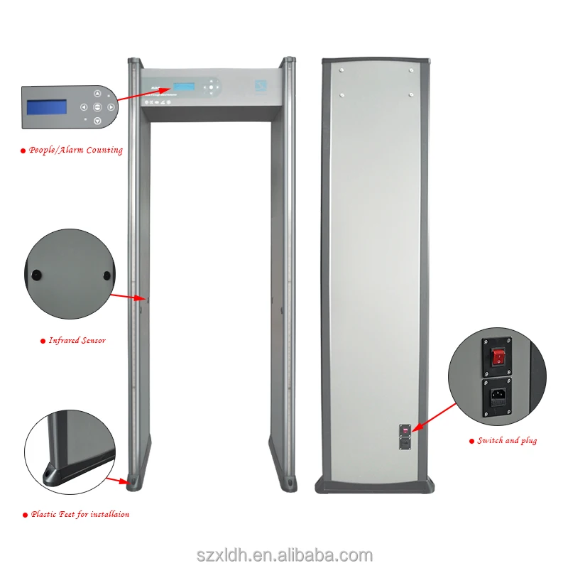 Fashionable 18zones waterproof Walkthrough Metal Door