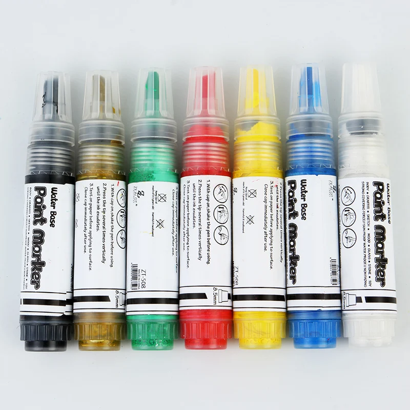 8.5mm White And Black Marker Leather Paint Pen OEM Oil Paint Marker