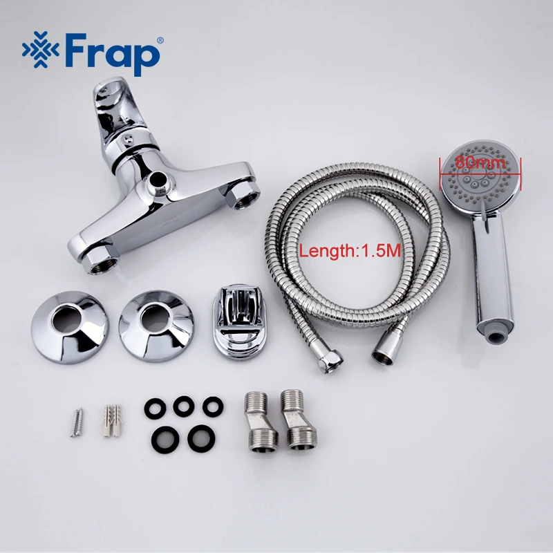Frap Simple Style Bath Shower Faucet Sets Cold and Hot Water Mixer Tap with Hand Shower F2001
