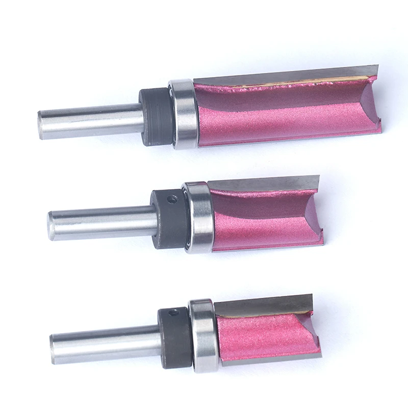 Bearing Flush Trim Router Bit For Wood 8mm Shank Straight Bit Tungsten Woodworking Milling Trimming CNC Cutter Tool