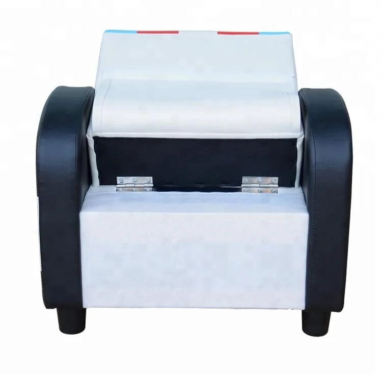 Cool special design folding police car shape kids sofa Convenient kids furniture