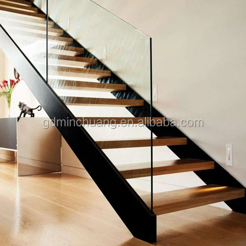 easy install solid wooden industrial stair staircase handrails