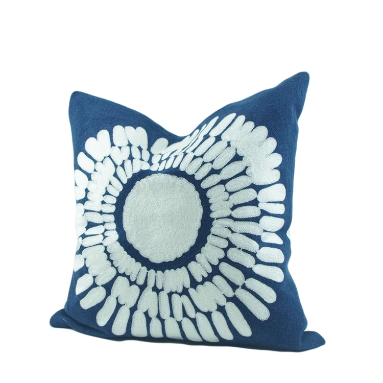 Bright Solid Color Printed Batik Home Decor Cushion Cover