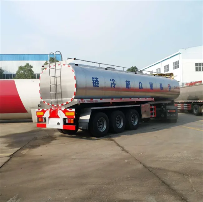 Food Grade 304 Stainless Steel Transport Bulk Milk tank Semi Trailer Bulk Beer Bulk tank Truck Semi-trailer