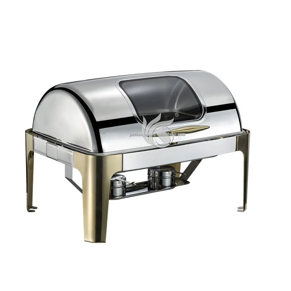 High Quality roll top heating chafing dish buffet food warmer stainless steel restaurant kitchen equipment