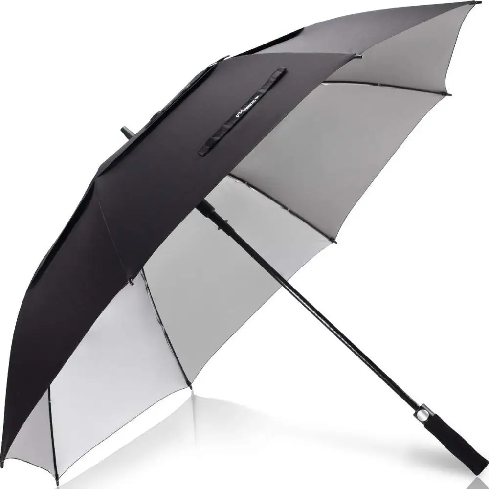
62/68 inch Windproof Large Vented Golf Umbrella Including Classic & UV Protection Version Double Canopy Rain and Sun Umbrella 