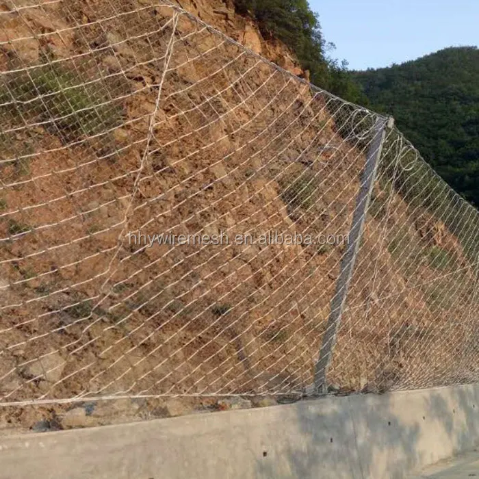 slope protection netting rockfall barrier fence wire rope net