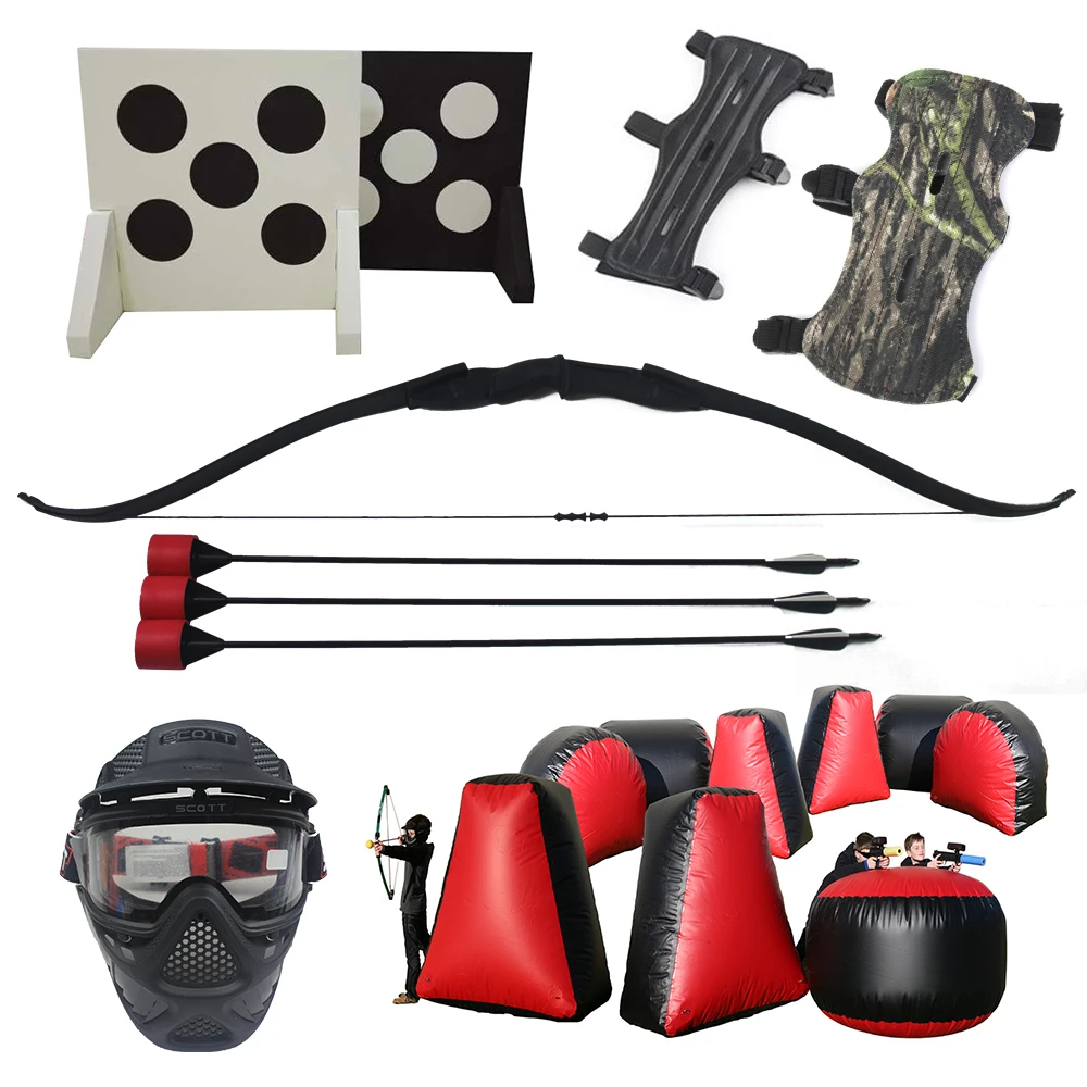 25lbs Bow and Arrows Set for Archery Combat Tag Game CS Archery