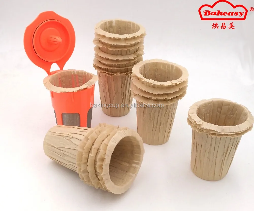 Coffee Filter Cups K Cup Natural Color Reusable Paper Coffee Filters