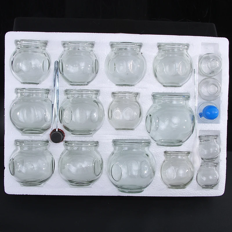 Glass Cupping Therapy Set with 5 different sizes