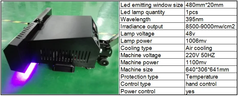 
UV drying machine for curing wooden floor tunnel dryer 2kw uv lamp 