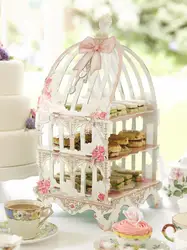 Party Supplies Decoration 3 Tier Layer Folding Paper Cardboard  Cup Cake Stand For wedding Party Birthday   cupcake stander