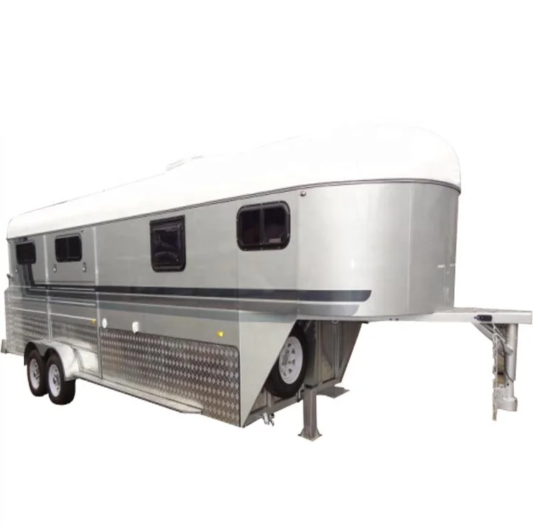 Australia standard Chinese imported gooseneck horse floats trailer with living area