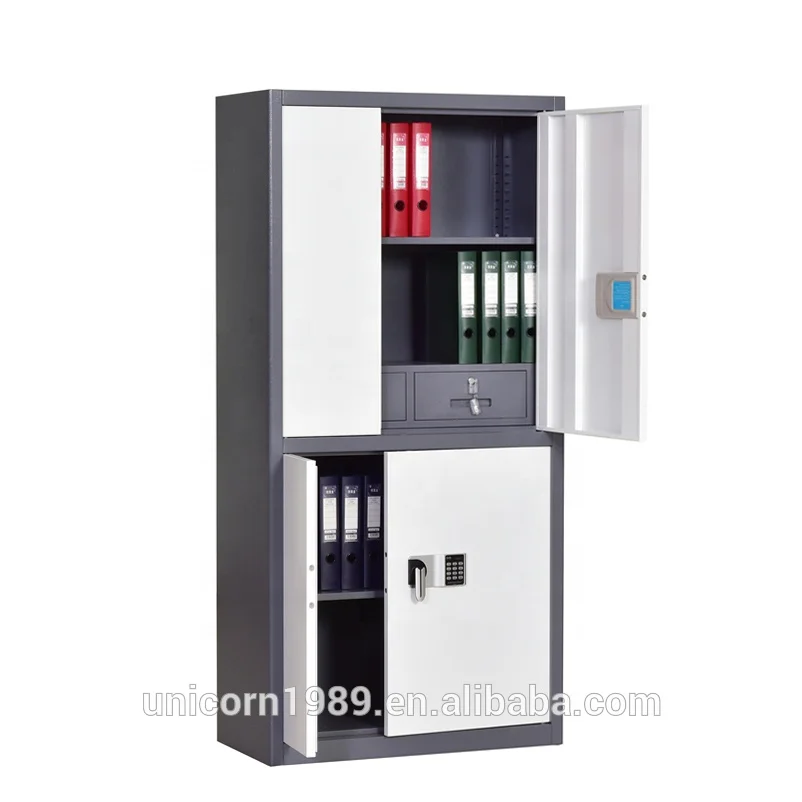 China steel filing cabinet office furniture factory for sale high quality fireproof safety locker 4 doors metal filing cabinets