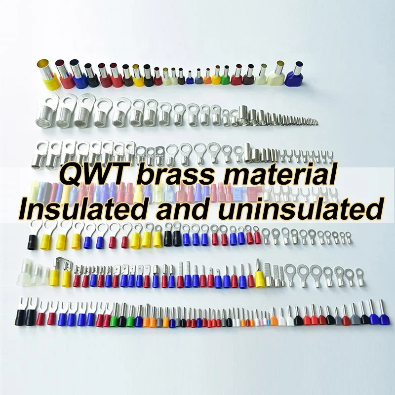 QWT Type Fully Insulated Quick Disconnects 2-520856-2 Connector Female Flag Shaped 2-520128-2Spade Crimp Terminal