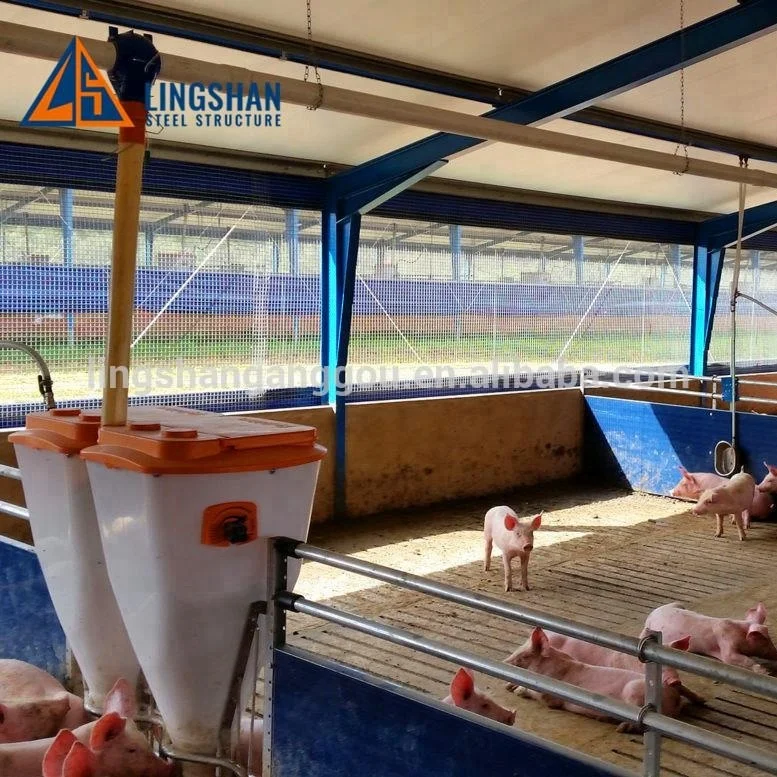 Hot  galvanizing  Steel structure prefabricated Pig farm House Tard Construction Sheds Buildings Design For Sale