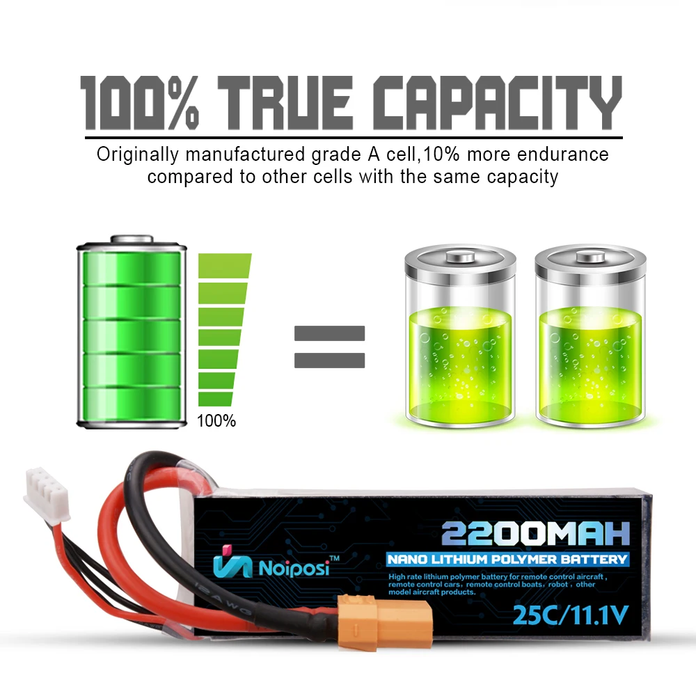Lipo pack battery 2200 mah 11.1V 3S 45C XT60 for RC Helicopter