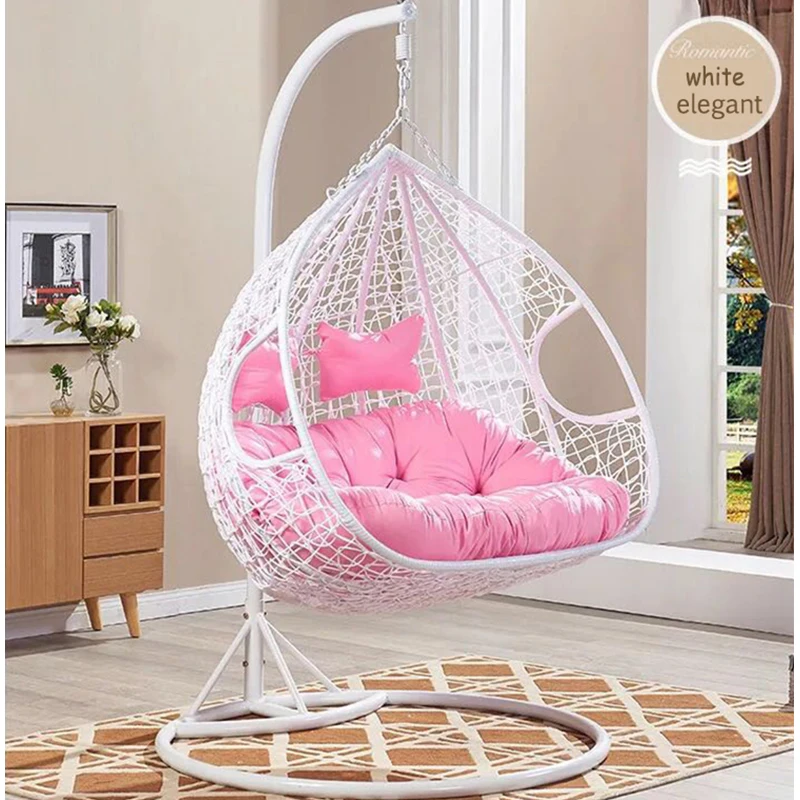 
rattan garden furniture Modern design double hanging egg chair 