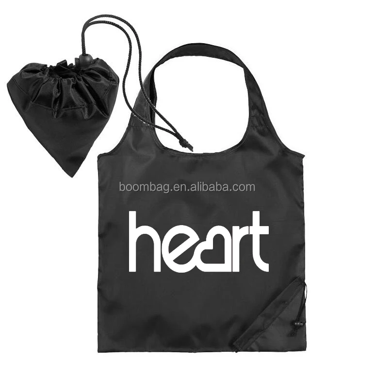 Складная многоразовая сумка для покупок в форме сердца из полиэстера 190T