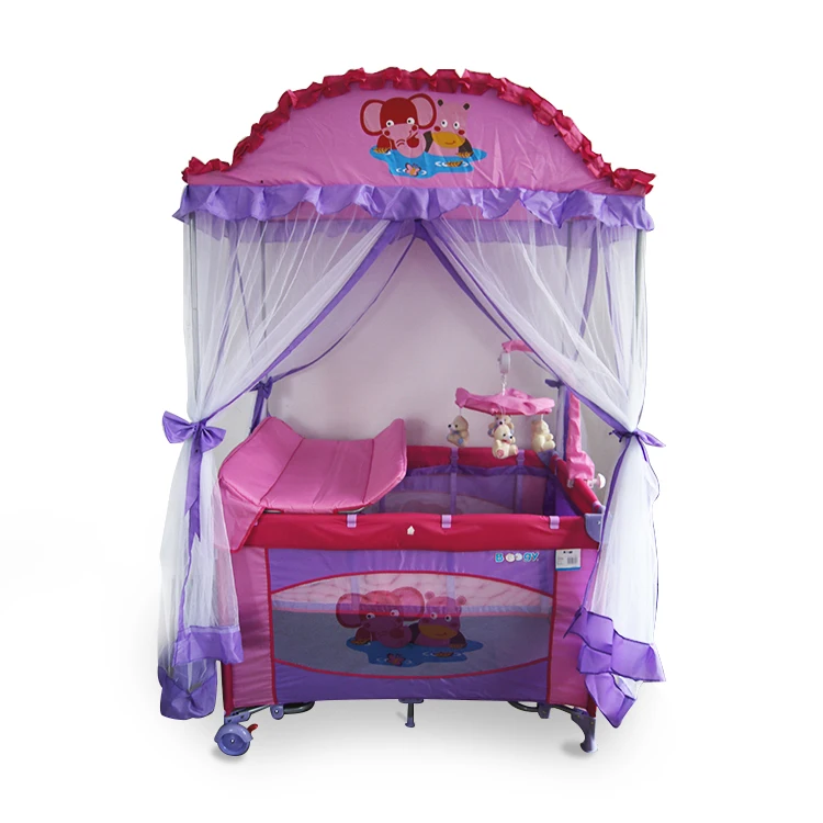 
2019 wholesale new baby travel cot baby playpen outdoor foldable baby playpen crib for sale 