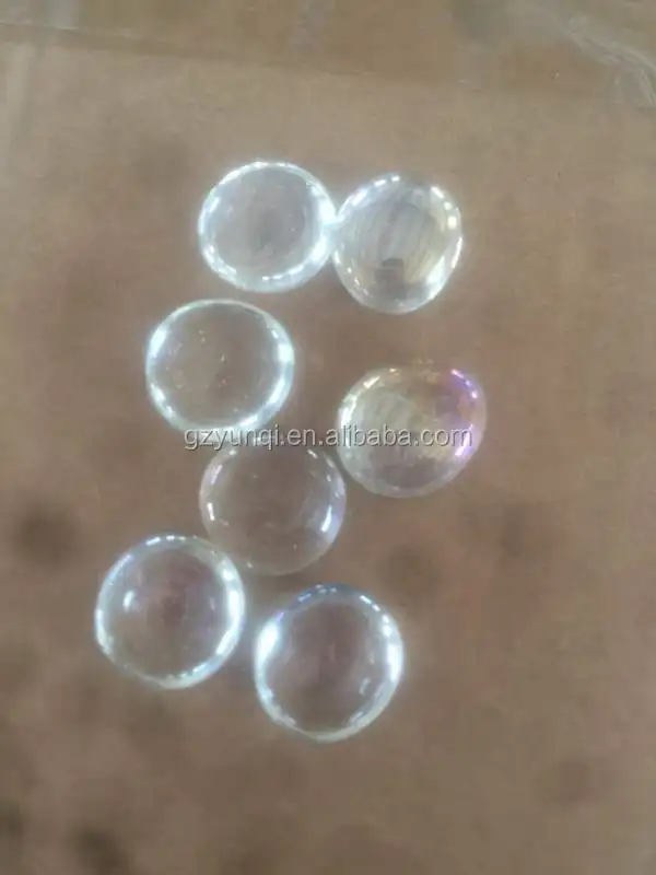 Clear flat back decorative glass pebbles for garden
