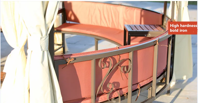 Hot sale outdoor garden dome shape patio wrought iron waterproof gazebo pavilion