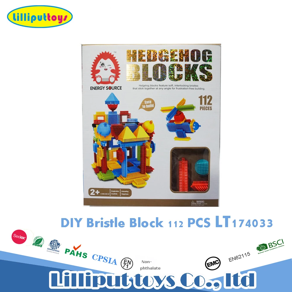 
56 pcs- Children educational plastic connecting basic building bristle block set 