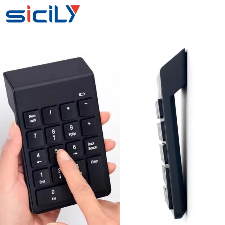 High Quality 2.4G Wireless Numeric Keypad,18Keys USB Financial Numpad Number Pad for Laptop Tablet