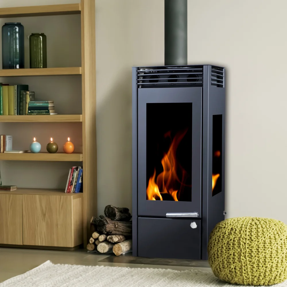 
3 sided wood stove CL04 4KW 