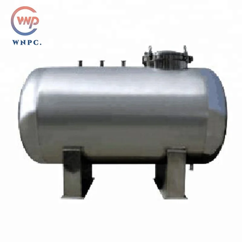 Stainless Steel High Pressure Horizontal Pressure Vessel/Pressure Tanks For Water
