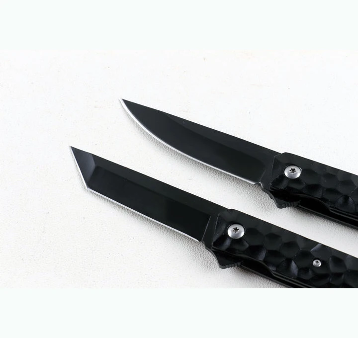 
Stainless steel folding pocket knife fast opening knife with drop point blade or Tanto blade 