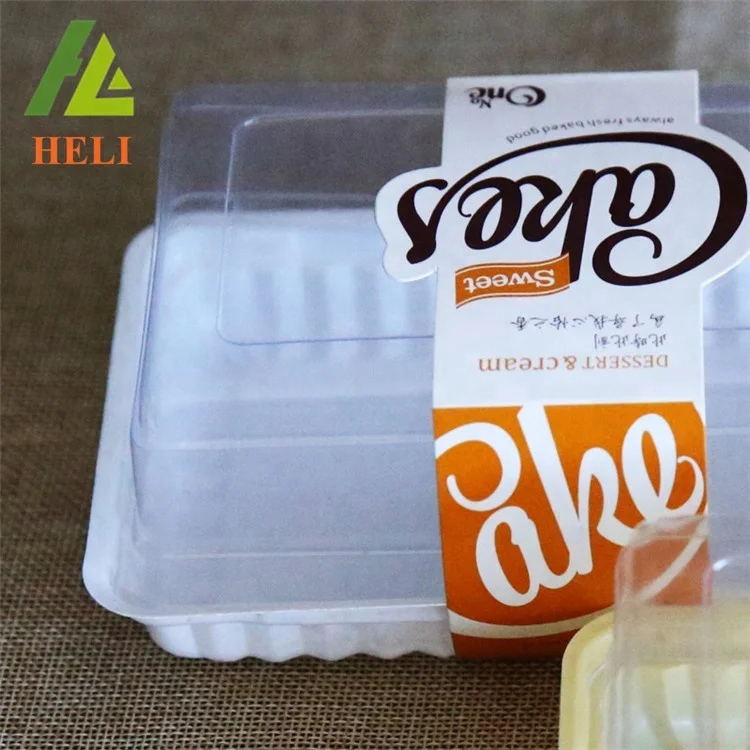 Various styles bread cake PET plastic blister disposable container slice boxes