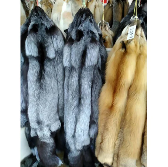 Factory direct blue fox leather high quality silver fox skin