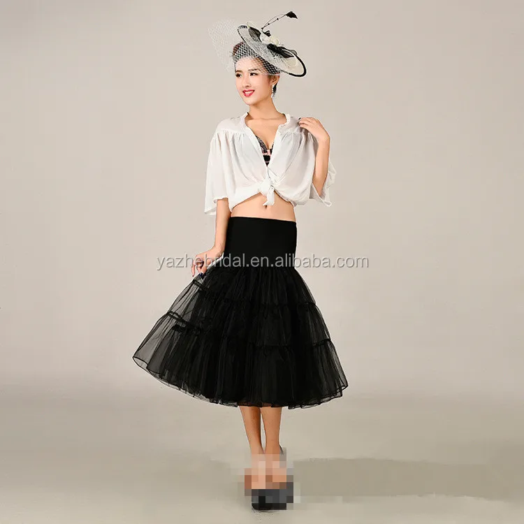 
18 Colors-Cheap Wholesale A-Line Short Petticoat Colorful Short Underskirt Knee Length Bridal Tulle Petticoats For Wedding Dress 