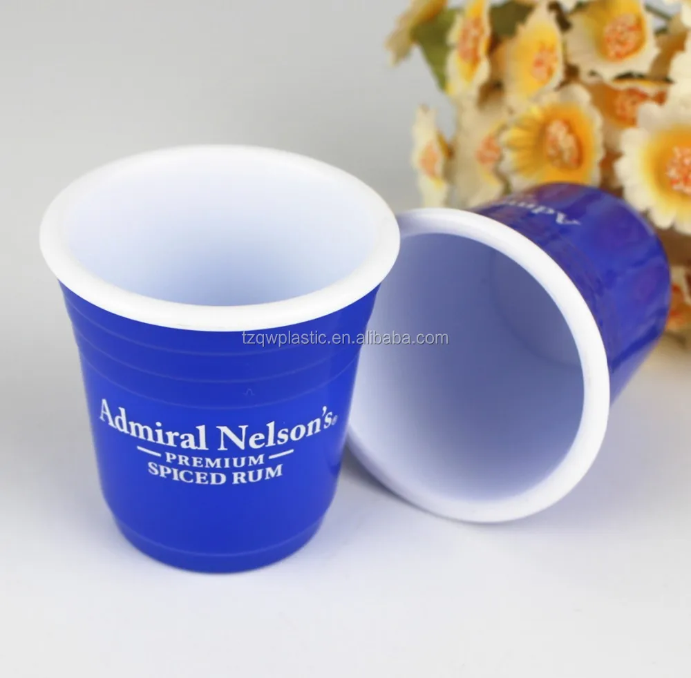 Red Mini party cup plastic shot glass-2oz