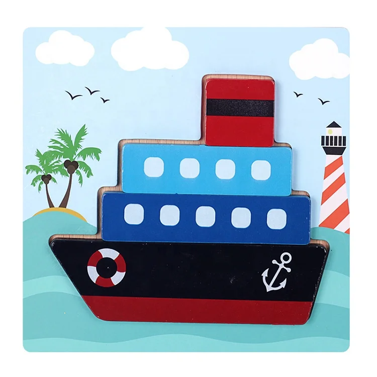 3D Деревянный пазл милые Мультяшные животные Интеллектуальный Детский развивающий подарок головоломка для мозга деревянный