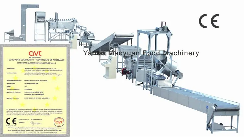 Peanut Frying Machine Broad Beans salted Peanut Frying Machine production line cashew corn frying production line