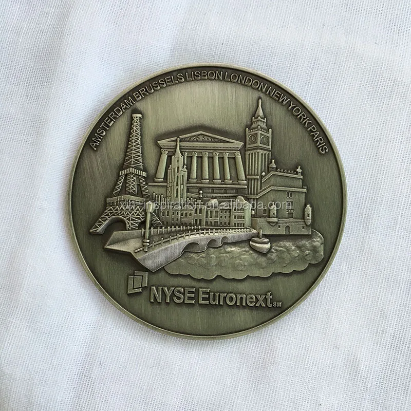 Custom coin old euro coin bank jewelry