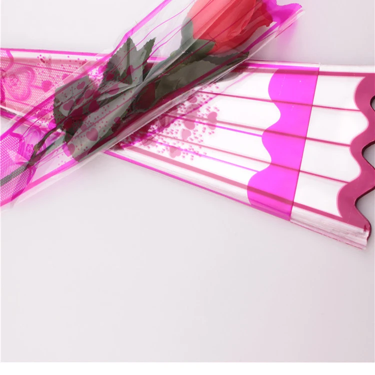 2020 YiWu hot sale plastic flower bag flower sleeves for wrapping flowers