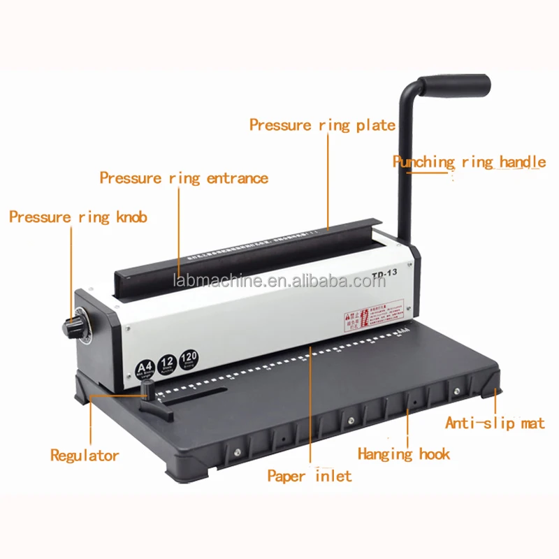 Железного человека катушки с двойной катушкой отверстие переплетная машина TD-13