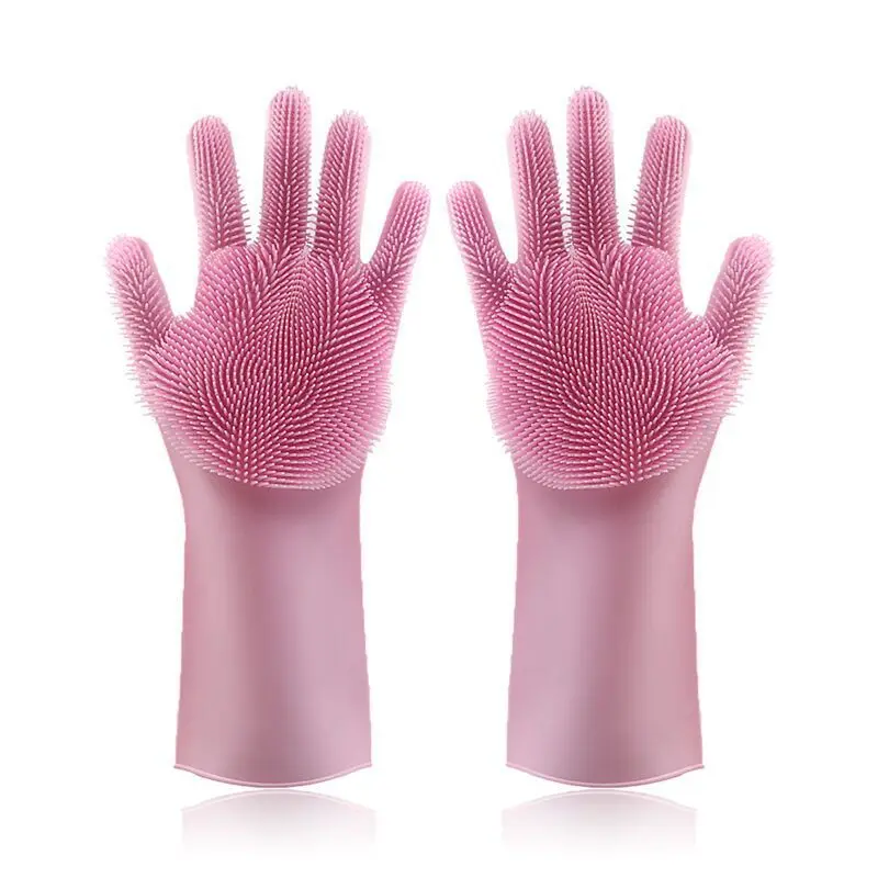 Silicone Dishwashing Gloves Silicone gloves with Scrubber