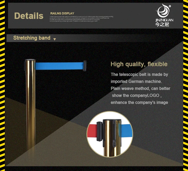 Retractable airport queue pole,stable Crowd control post H-126