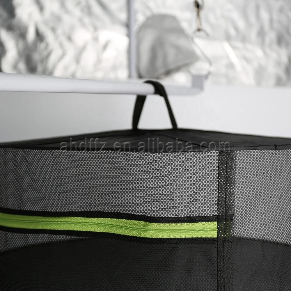 6 layers Dry Rack Drying Nets Largest Herb Curing Rack Net Screen Hanging DryRack for Harvesting with zipper