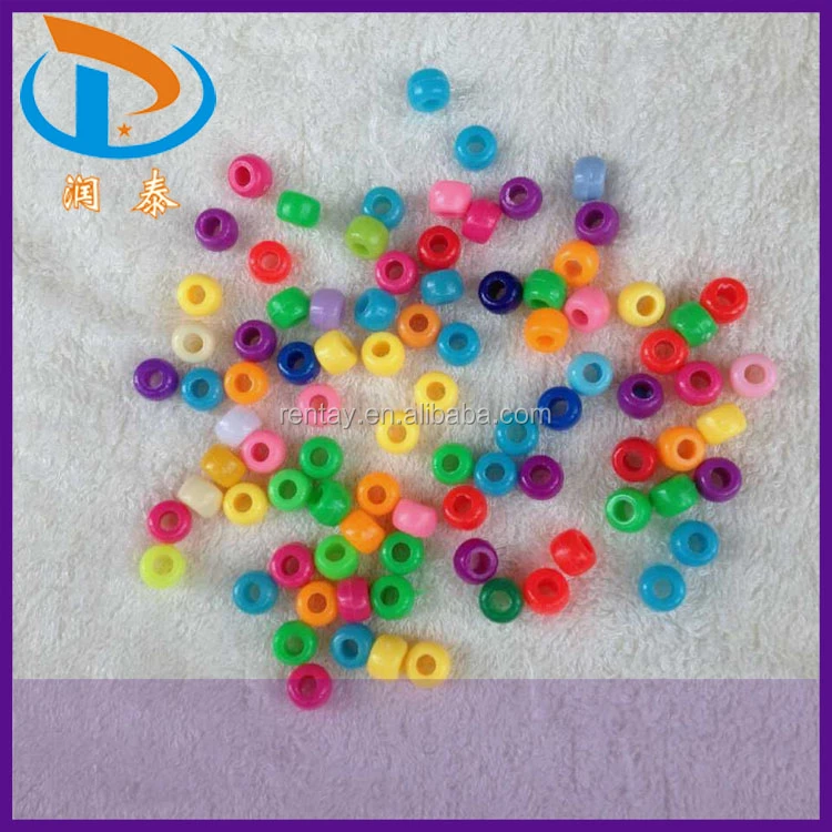 High Discount 12mm Mixed Color Heart Shape Plastic Opaque Jewelry Loose Acrylic Pony Beads