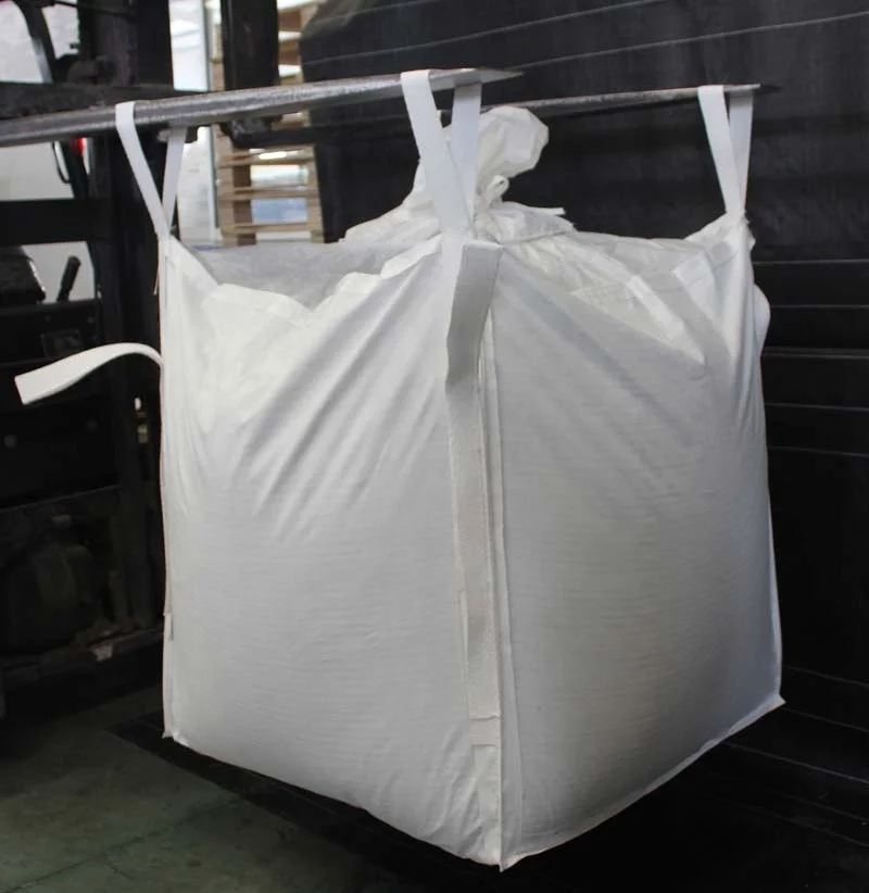 piping belt PP big bulk bag FIBC packing for 1000kg lime or calcium carbonate safety factor 5:1 high UV treated
