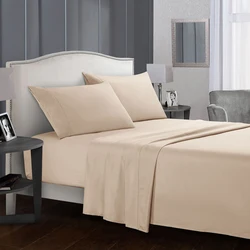 Wrinkle and Stain Resistant Super Soft Polyester Bed Fitted Sheet